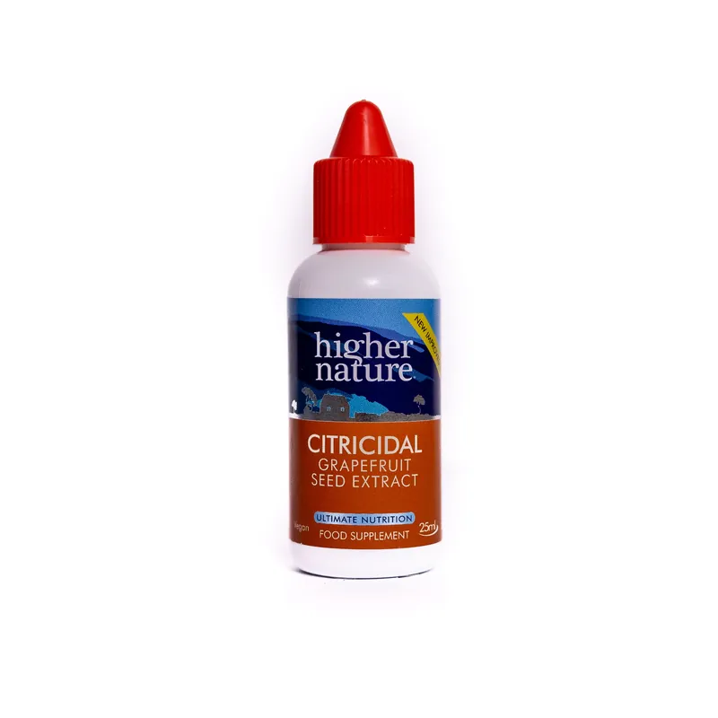 HIGHER NATURE Citricidal - Kapsle s výtažkem z grepových semínek pro podporu trávení Endorphin Republic Omezená Nabídka