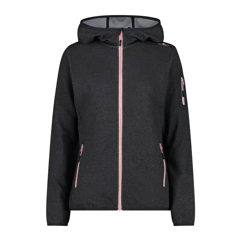 Značkový CMP WOMAN JACKET FIX HOOD (Černá) - Dámská mikina Endorphin Republic