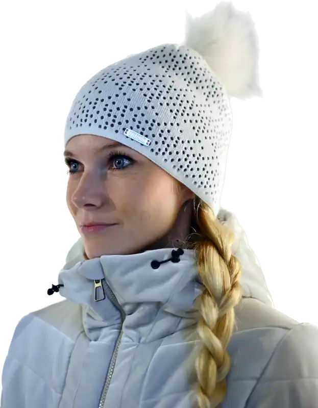 Bezpečná Platba Colmar Ladies Hat + Eco Fur (Bílá) - Dámská čepice Endorphin Republic