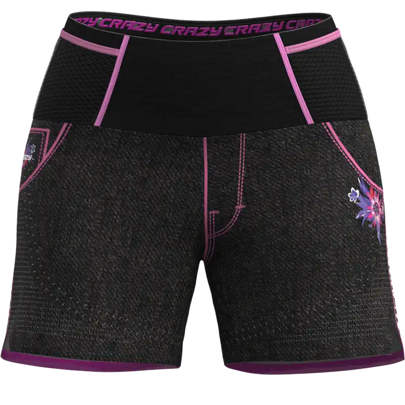 Must-Have Crazy Idea SHORT LIGHTNING (Černá) - Dámské kraťasy Endorphin Republic