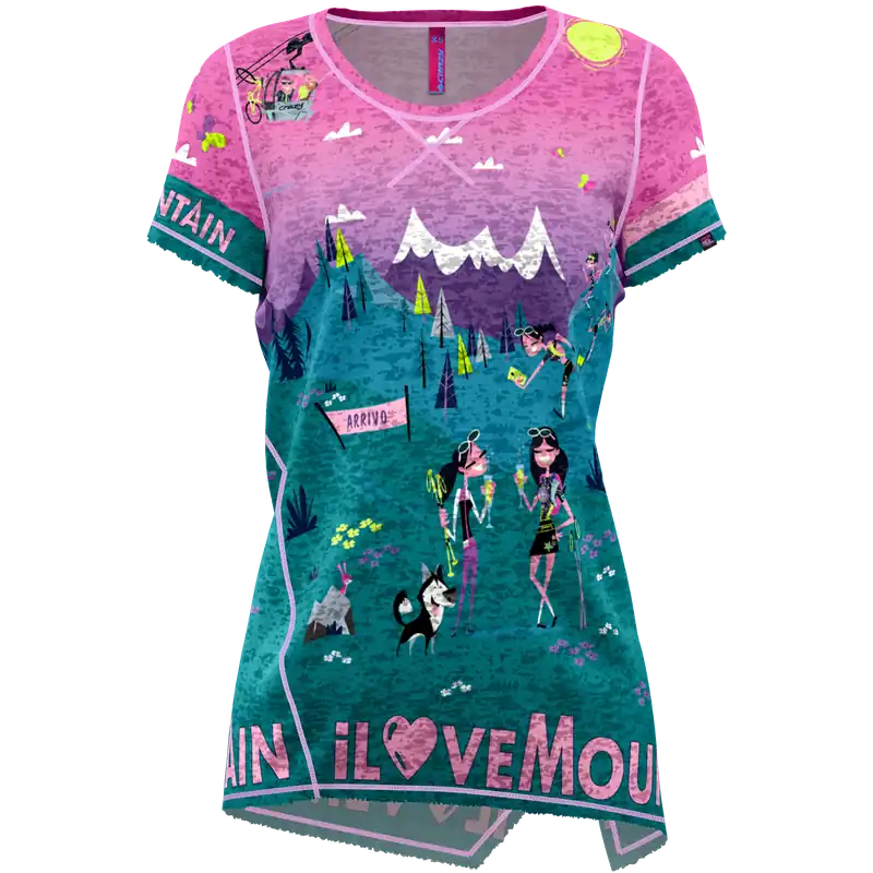 Levný Crazy Idea T-SHIRT ALOHA (Modrá) - Dámské triko Endorphin Republic