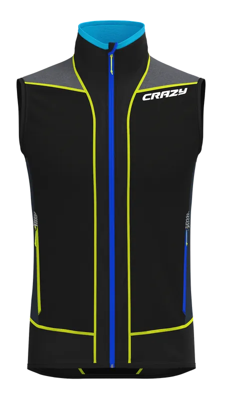 Crazy Idea VEST AVENGER (Černá) - Pánská hybridní vesta Endorphin Republic Tovární Cena
