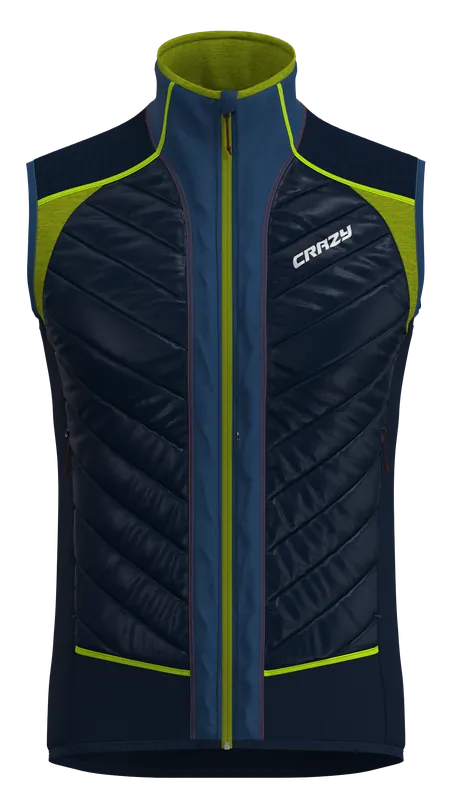 Přímo Od Výrobce Crazy Idea VEST FLAME - Pánská hybridní vesta Endorphin Republic