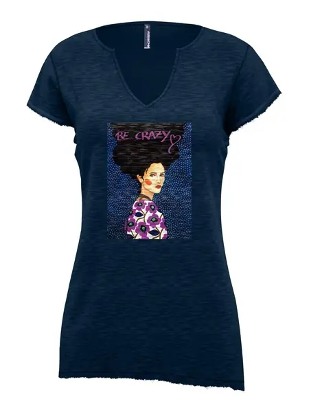 Značkový Crazy Idea T-SHIRT MANDALA (Černá) - Dámské triko Endorphin Republic