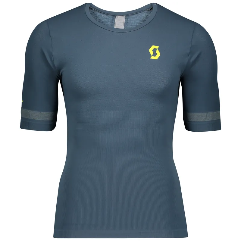 Originální SCOTT Shirt M‘s Endurance Knit s/sl (Modrá) - Pánský cyklistický dres s krátkým rukávem Endorphin Republic