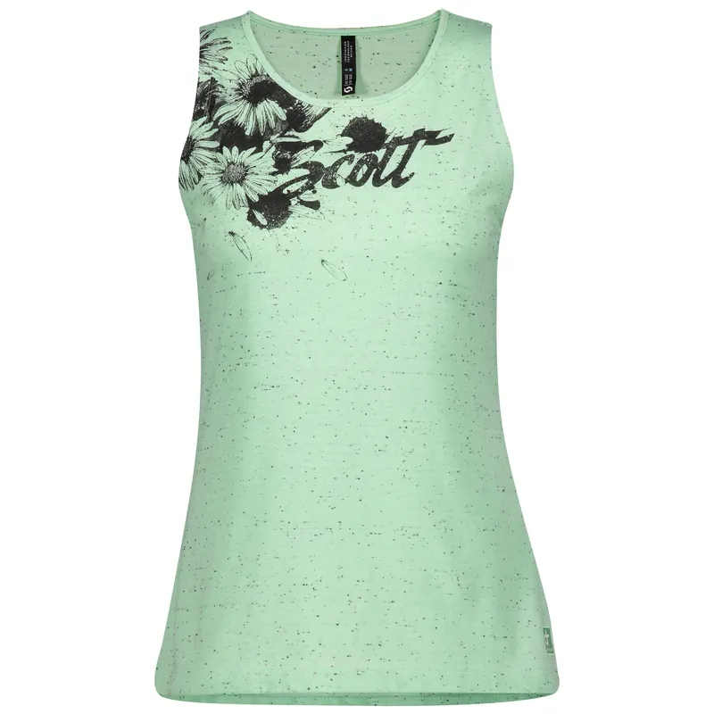 SCOTT Shirt W‘s Trail Flow DRI w/o sl (Zelená) - Dámské funkční triko na kolo bez rukávů Endorphin Republic Super Cena