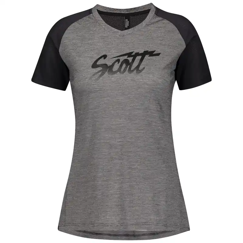 SCOTT Shirt W‘s Trail Flow Raglan s/sl (Černá) - Dámské funkční triko na kolo Endorphin Republic Výhodná Nabídka