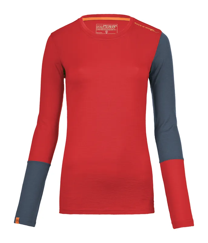 Poslední Šance 185 ROCK‘N‘WOOL LONG SLEEVE W (Purpurová) - Dámské triko Endorphin Republic