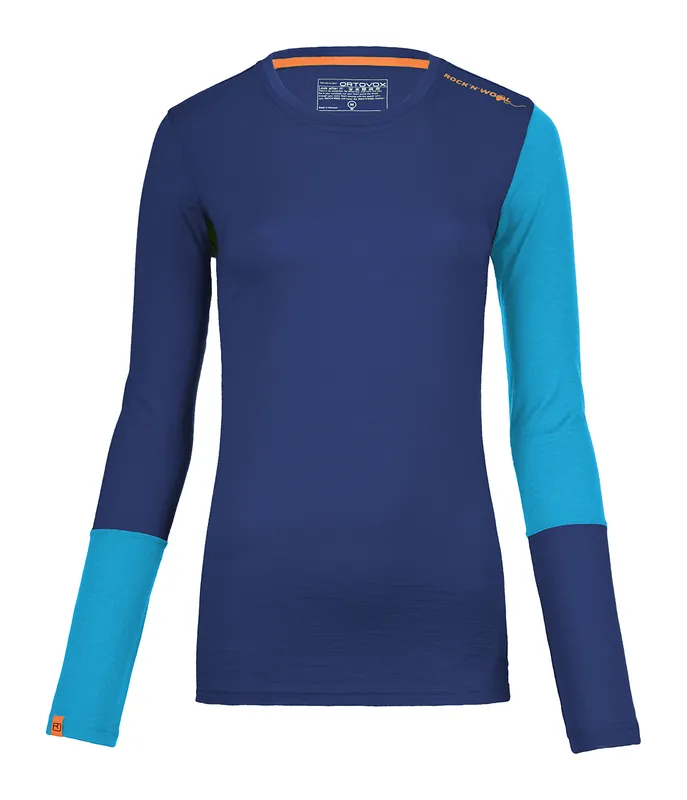 Speciální Cena 185 ROCK‘N‘WOOL LONG SLEEVE W (Modrá) - Dámské triko Endorphin Republic