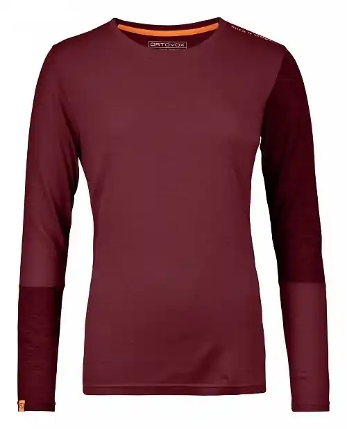 Výprodej 185 ROCK‘N‘WOOL LONG SLEEVE W (Červená) - Dámské triko Endorphin Republic