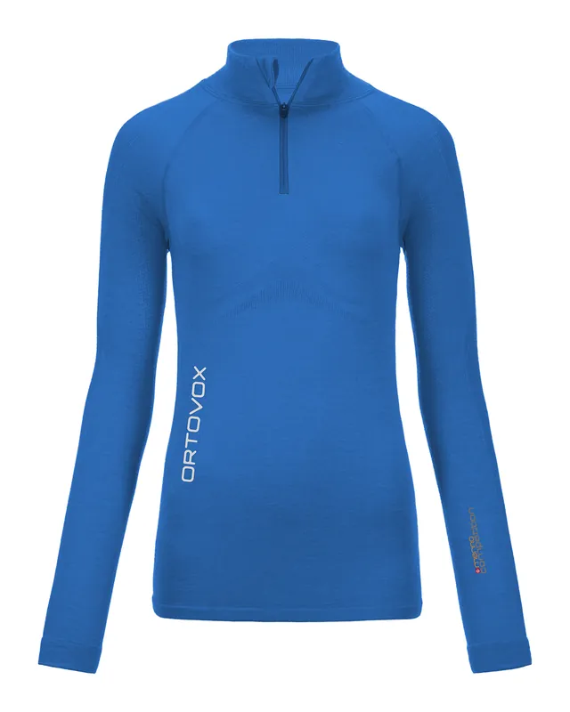 Ortovox W‘s Merino Competition Long sl. Zipper (Purpurová) - Dámské funkční triko s dlouhým rukávem Endorphin Republic Akční Nabídka