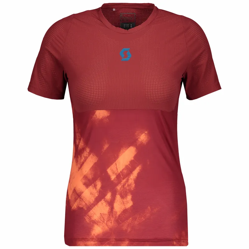 Scott Shirt W‘s Kinabalu Run (Červená) - Dámské běžecké triko s krátkým rukávem Endorphin Republic Jen Po Omezenou Doba