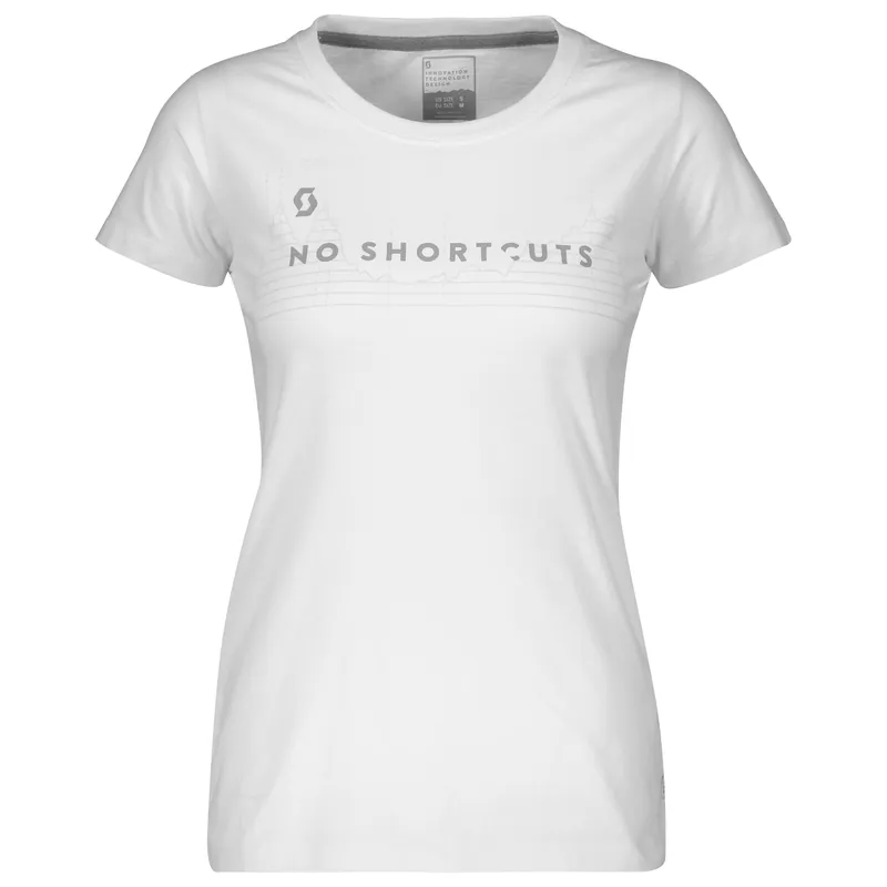 Scott Tee W‘s 10 No Shortcuts (Bílá) - Dámské triko s krátkým rukávem Endorphin Republic Must-Have