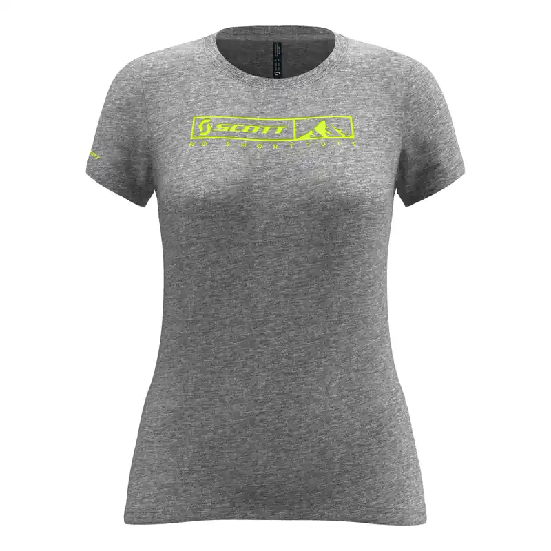 Cenová Bomba Scott Tee W‘s 10 No Shortcuts (Šedá) - Dámské triko s krátkým rukávem Endorphin Republic