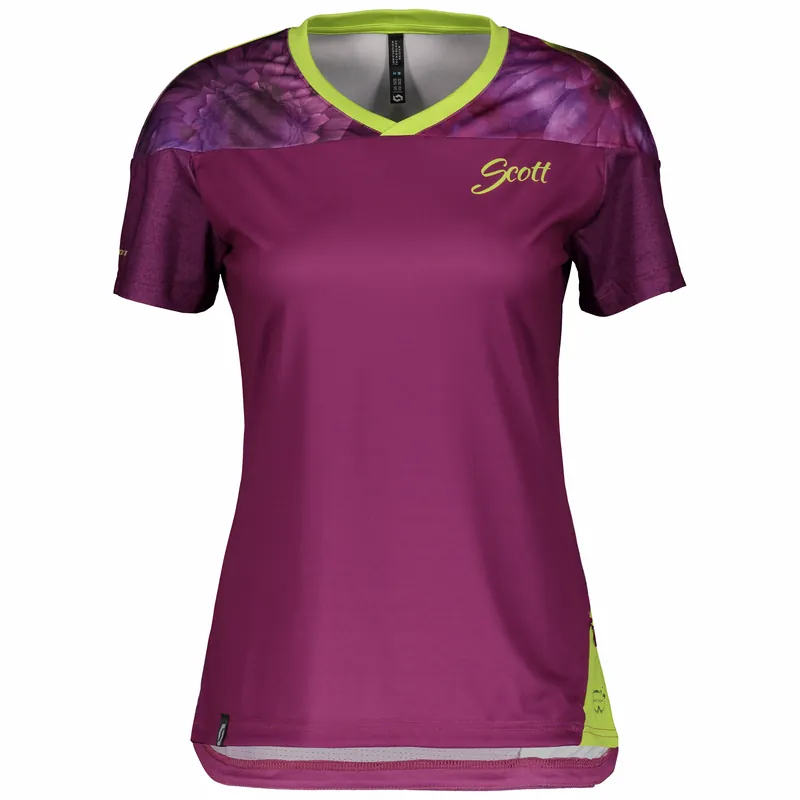 SCOTT Shirt W‘s Trail Flow s/sl (Fialová) - Dámské cyklistické triko s krátkým rukávem Endorphin Republic Horká Nabídka