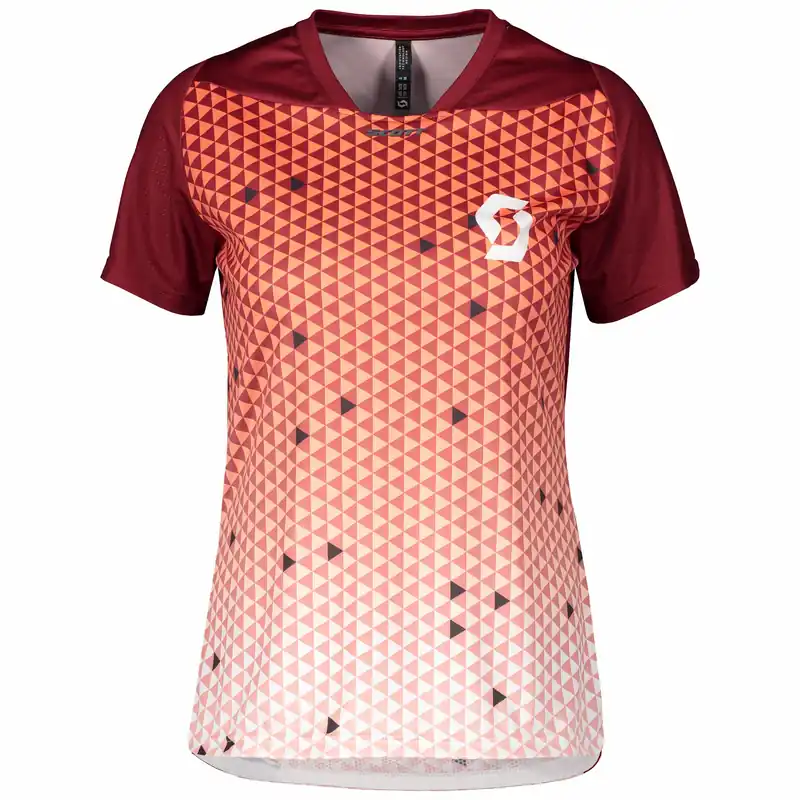 Pouze Dnes SCOTT Shirt W‘s Trail Vertic Pro s/sl (Červená) - Dámské cyklistické triko s krátkým rukávem Endorphin Republic