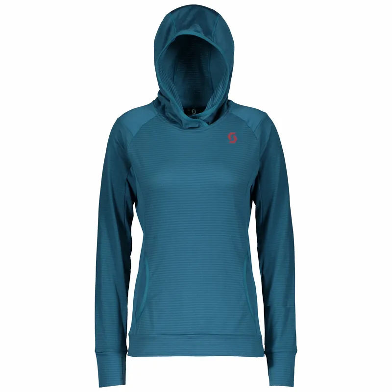 SCOTT Hoody W‘s Trail MTN 20 l/sl (Modrá) - Dámské triko s kapucí Endorphin Republic Časově Omezené
