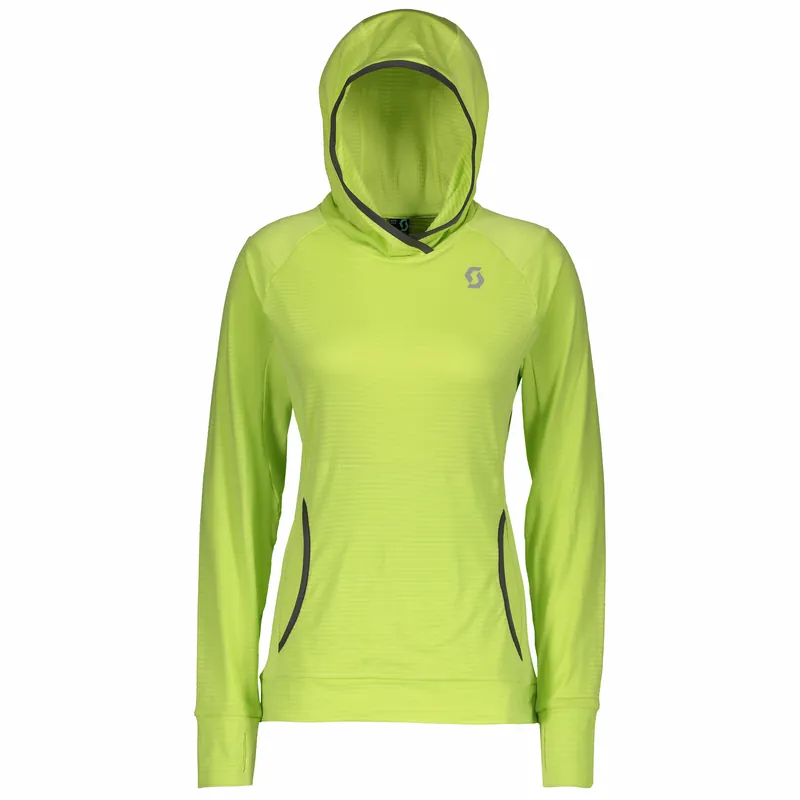 SCOTT Hoody W‘s Trail MTN 20 l/sl (Zelená) - Dámské triko s kapucí Endorphin Republic Sleva