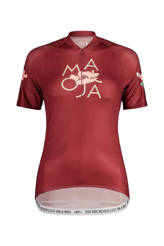 Značkový MALOJA ErvaM. (Červená) - Dámský cyklistický dres s krátkým rukávem Endorphin Republic