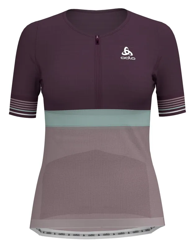 Nová Kolekce ODLO ZEROWEIGHT CERAMICOOL (Purpurová) - Dámský cyklistický dres Endorphin Republic