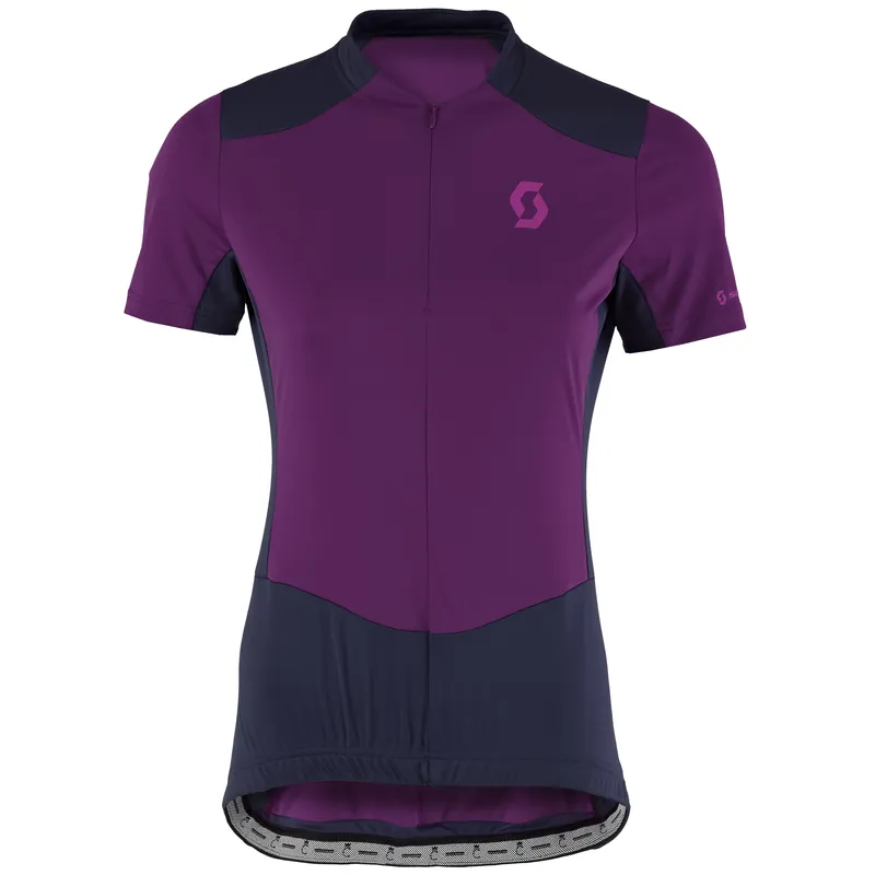 Aktuální Scott Shirt W‘s Endurance 20 s/sl (Fialová) - Dámský cyklistický dres s krátkým rukávem Endorphin Republic