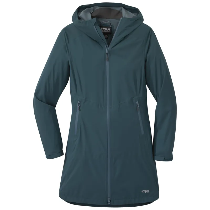 Ověřený Outdoor Research Women‘s Prologue Storm Trench (Modrá) - Dámský trenčkot Endorphin Republic