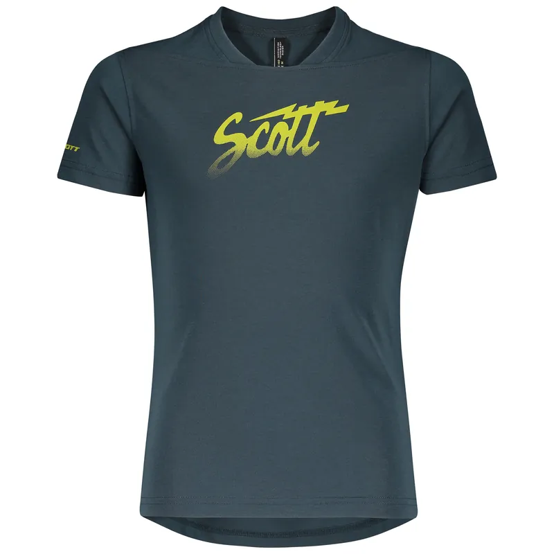SCOTT Shirt Jr Trail Dri Junior s/sl (Tmavě modrá) - Dětský cyklistický dres s krátkým rukávem Endorphin Republic Výprodej