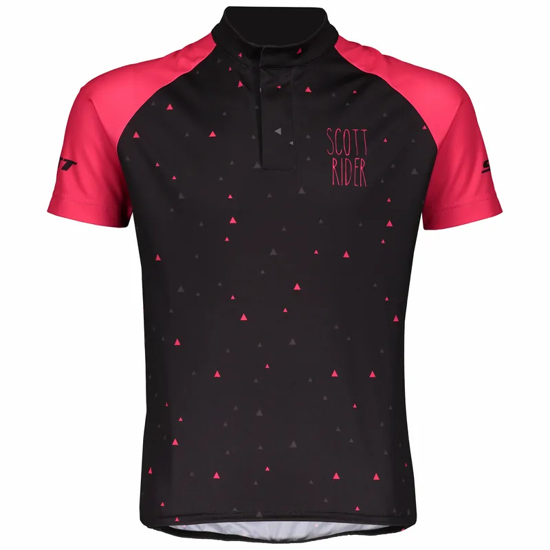 SCOTT Shirt Jr RC Team Junior s/sl (Černá) - Dětský cyklistický dres s krátkým rukávem Endorphin Republic Vysoce Kvalitní