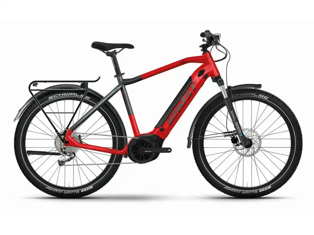 Značkový GHOST E-Teru Essential EQ Riot Red/Metallic Anthracite - S