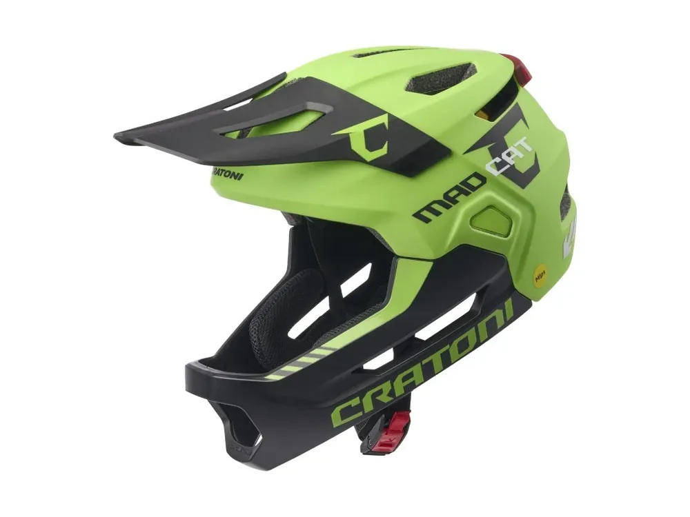 Dětská helma CRATONI MadCat MIPS Lime/Black Matt Dokud Zásoby Vydrží