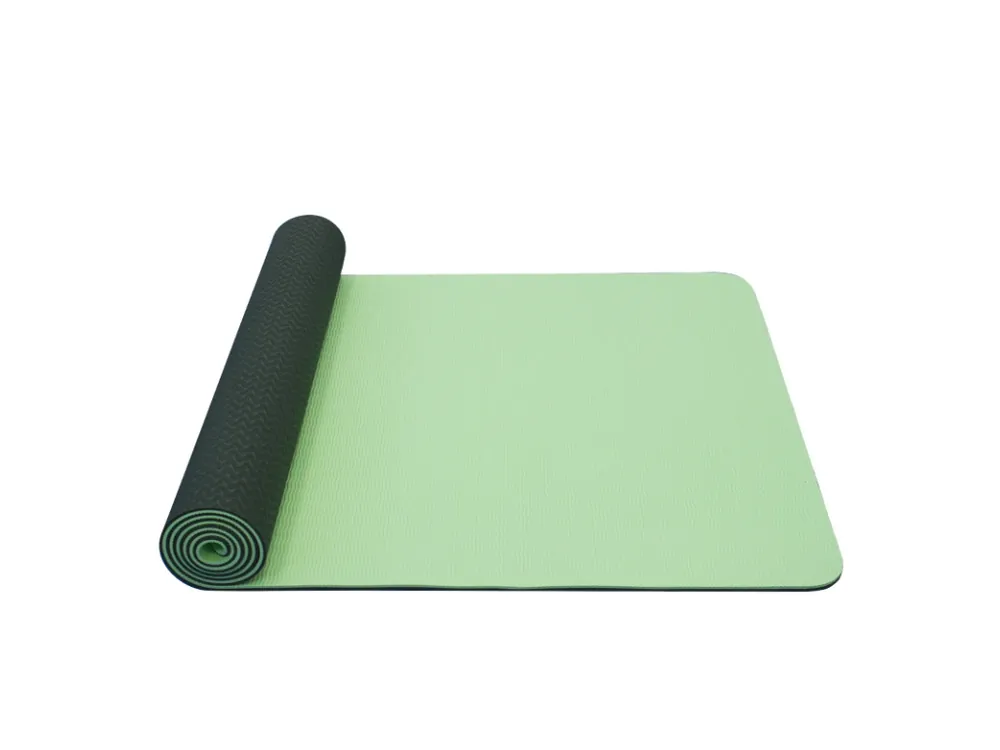 Rychlé Dodání Yate Yoga mat dvouvrstvá TPE světle zelená/tmavě zelená