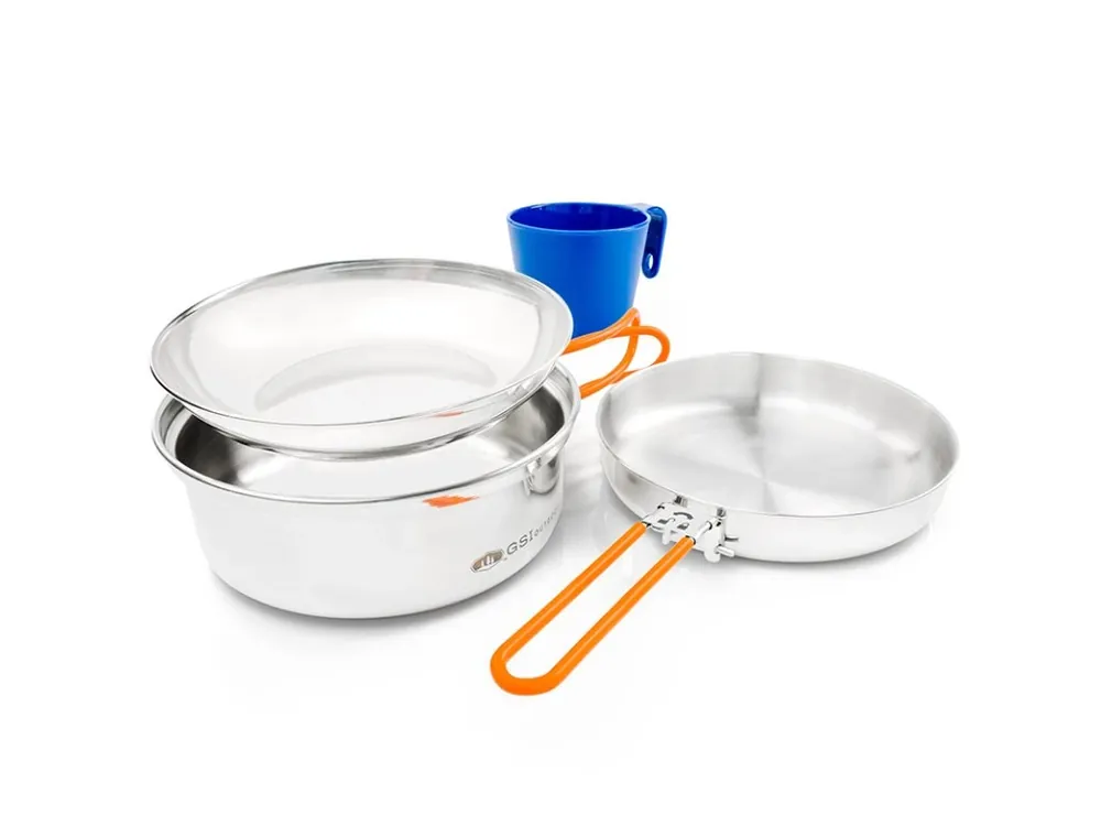 GSI Outdoors Glacier Stainless 1 Person Mess kit Speciální Cena