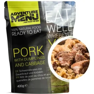Adventure Menu Vepřové žebírko s knedlíkem a se zelím 400 g Vysoce Kvalitní