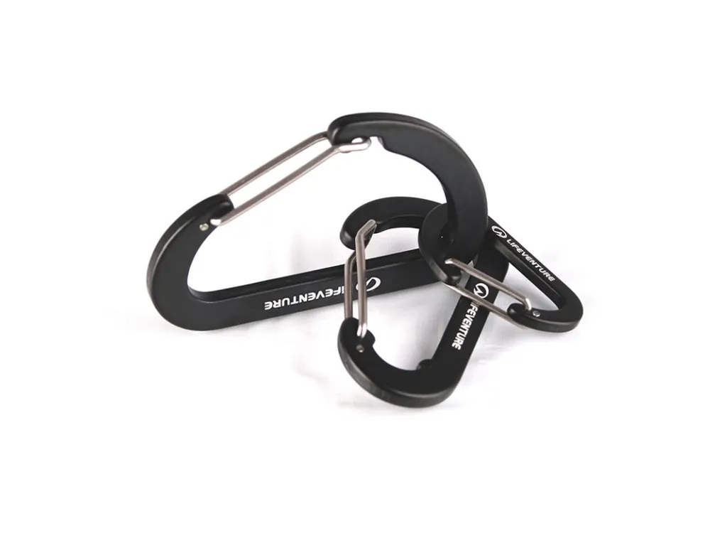 Lifeventure Karabiners 3 ks black Sleva