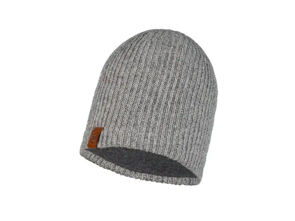 Buff Knitted and Fleece Hat Lyne light grey Ověřený
