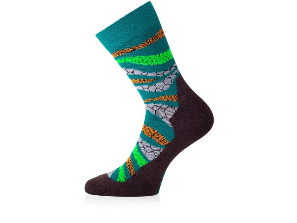 Lasting WLF 667 merino ponožky zelená Výprodej