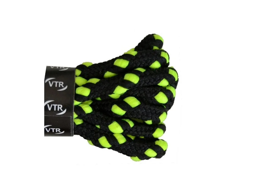 Ověřený VTR Running Laces tkaničky uzlíkové černá/neonová