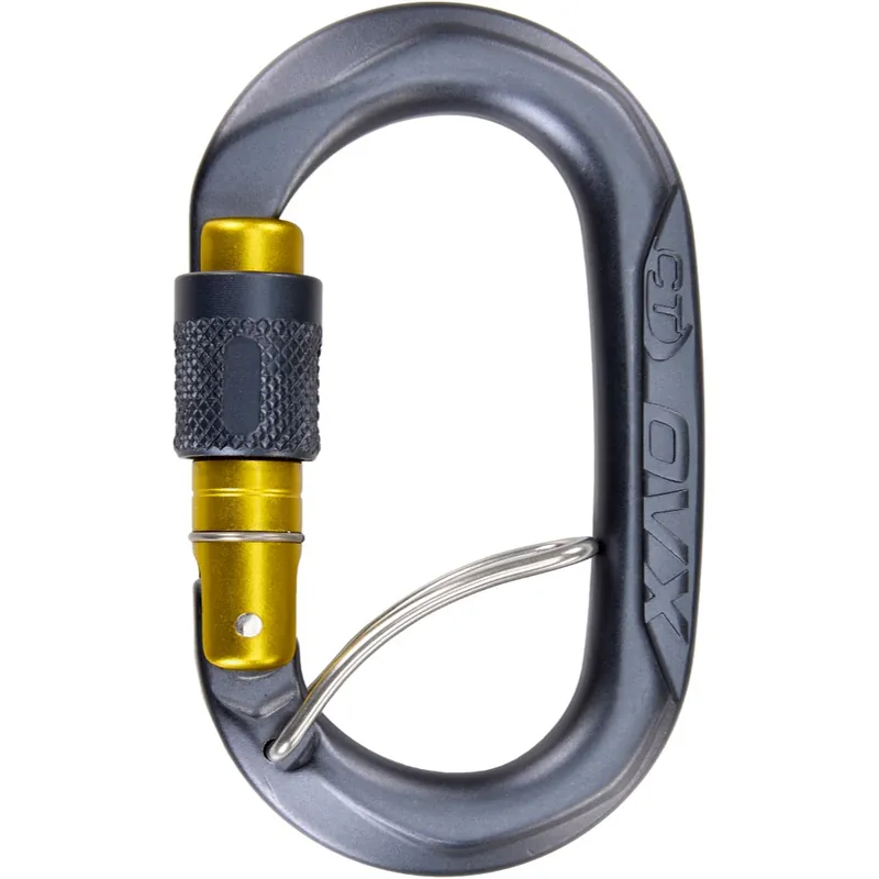 Sleva Karabina Climbing Technology OVX SGL anthracite/mustard