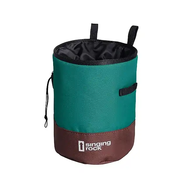 Originální Pytlík na magnézium Singing Rock Chalk Bag Duo brown/green