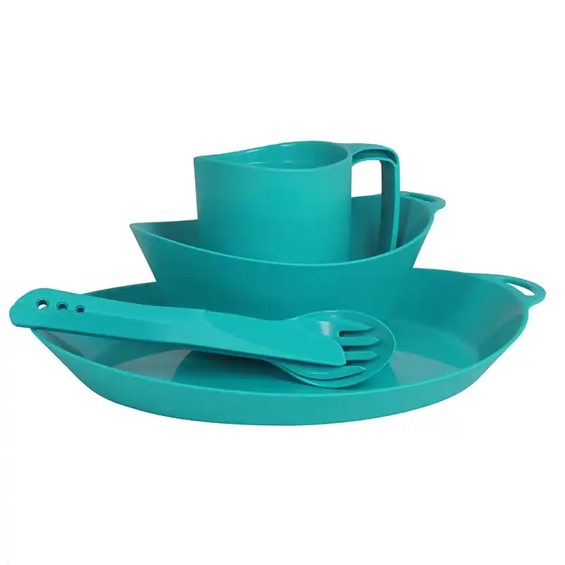 Přímo Od Výrobce Kempingové nádobí Lifeventure Ellipse 4-Piece Set - KFS / Bowl / Plate / Mug, Teal