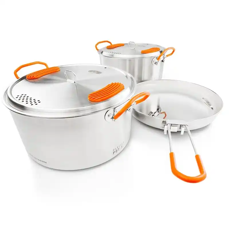 Akční Cena Sada nádobí GSI Glacier Stainless Base Camper; 2+3l medium