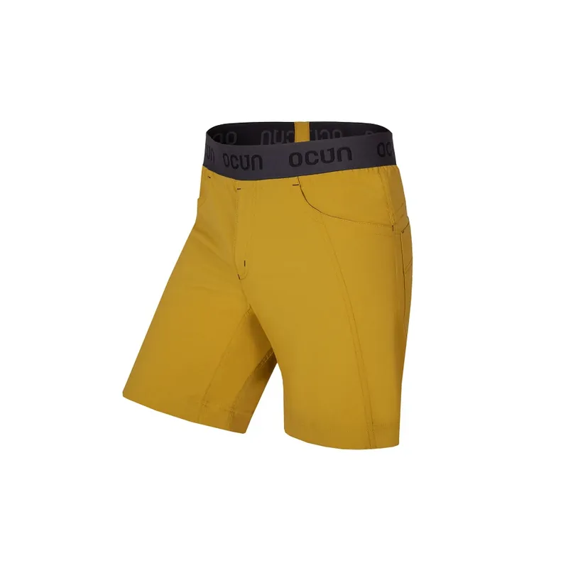Pánské lezecké kraťasy Ocún MÁNIA SHORTY Yellow Dried Tobacco Originální