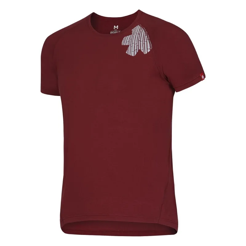 Pánské tričko Ocún BAMBOO T Blossom Men wine merlot Cenový Hit
