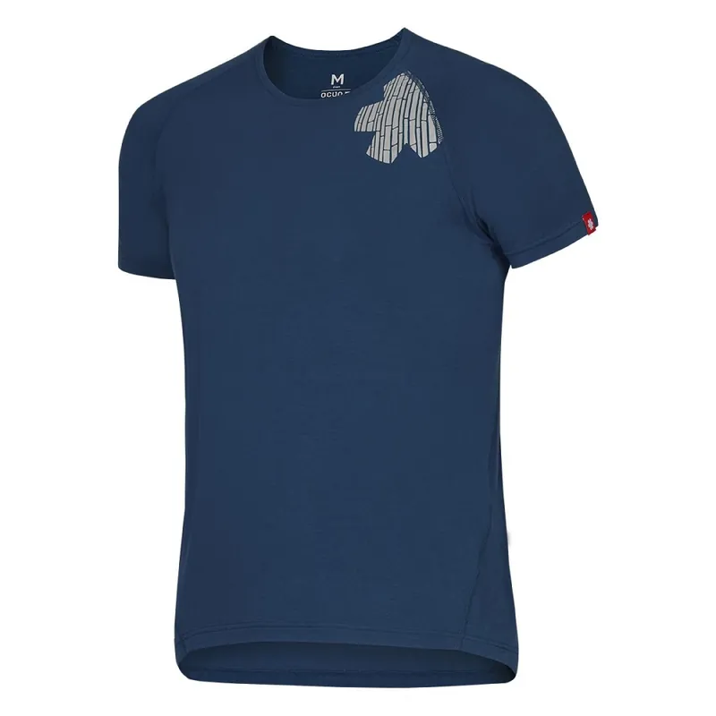 Finální Výprodej Pánské tričko Ocún BAMBOO T Blossom Men blue opal