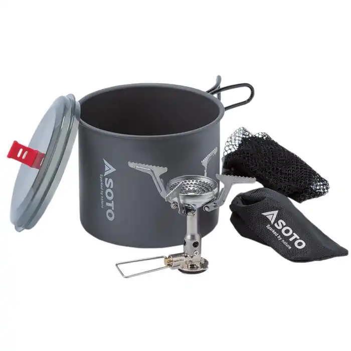 Plynový vařič Soto Amicus without igniter+New River Pot Horká Nabídka