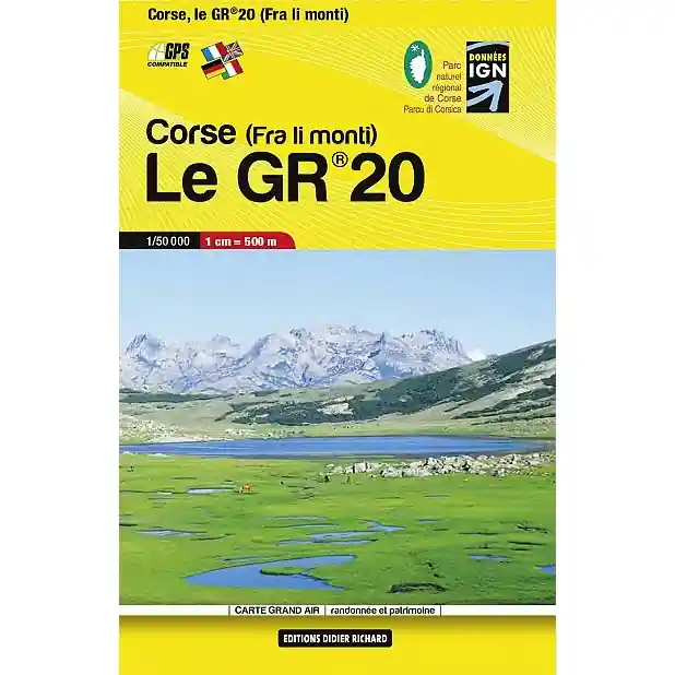 Mapa Korsika - Corse le GR20 Pocket Map Sleva