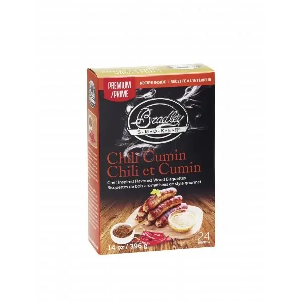Výprodej BRADLEY Flavour Bisquettes - Chilli Cumin 48ks