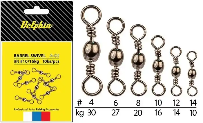 DELPHIN Barrel Swivel A-02/10ks Odeslání Ihned