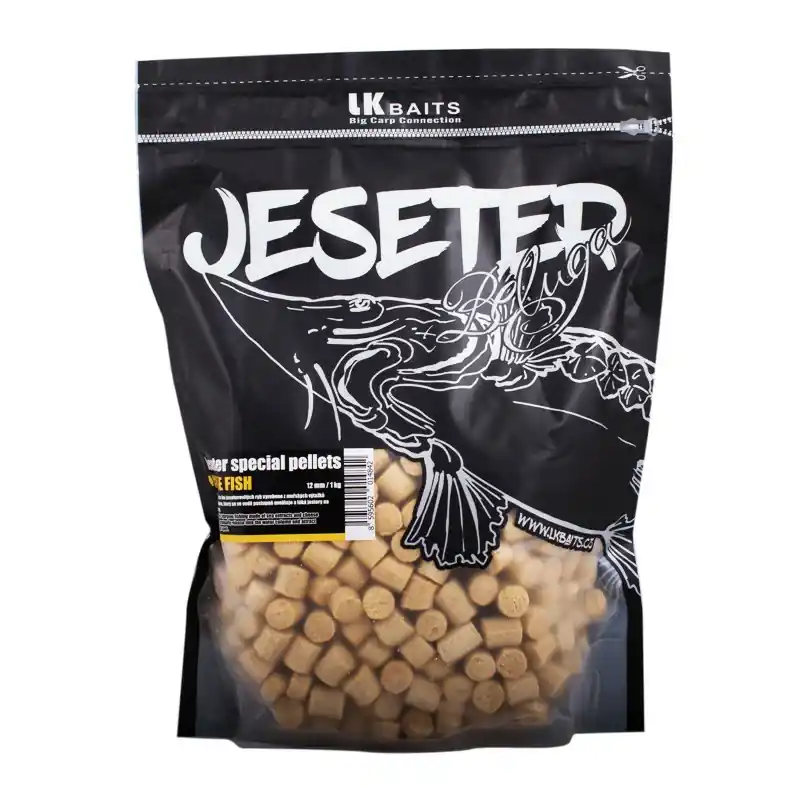 LK Baits Jeseter Special Pellets Cheese 12mm 1kg Vrácení Zdarma