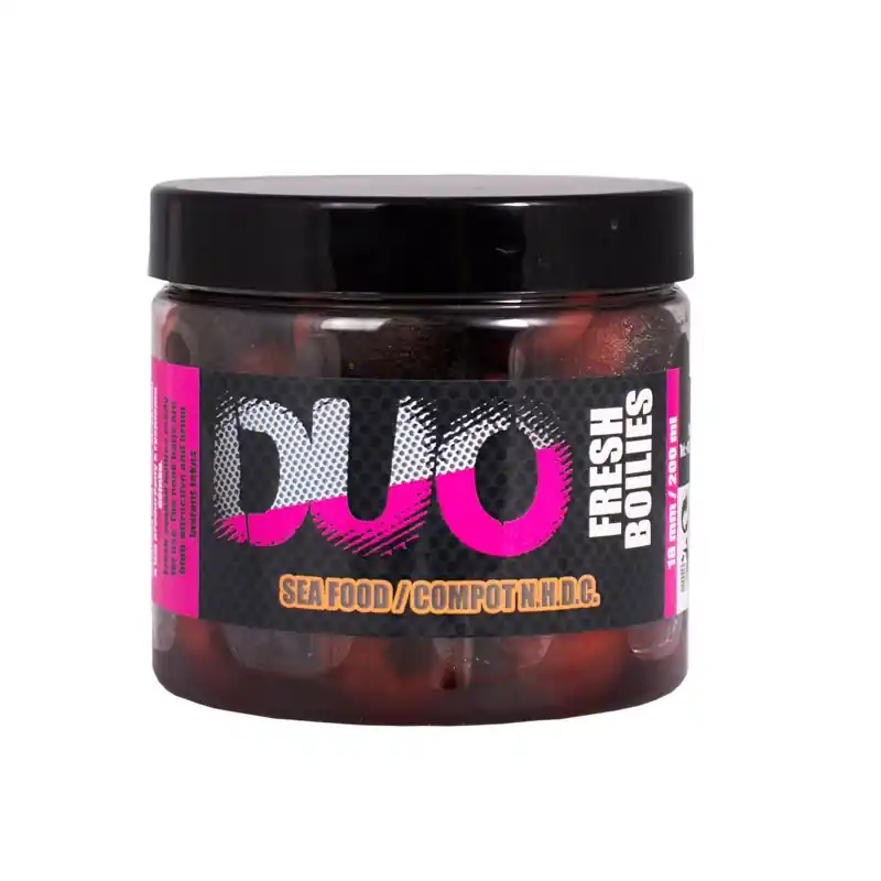 Poslední Šance LK Baits DUO X-Tra Fresh Boilies Sea Food/Compot NHDC 18mm 200ml